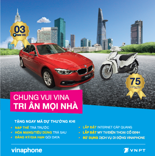 Đạt thương hiệu tỷ đô, VinaPhone khuyến mại lớn tri ân khách hàng