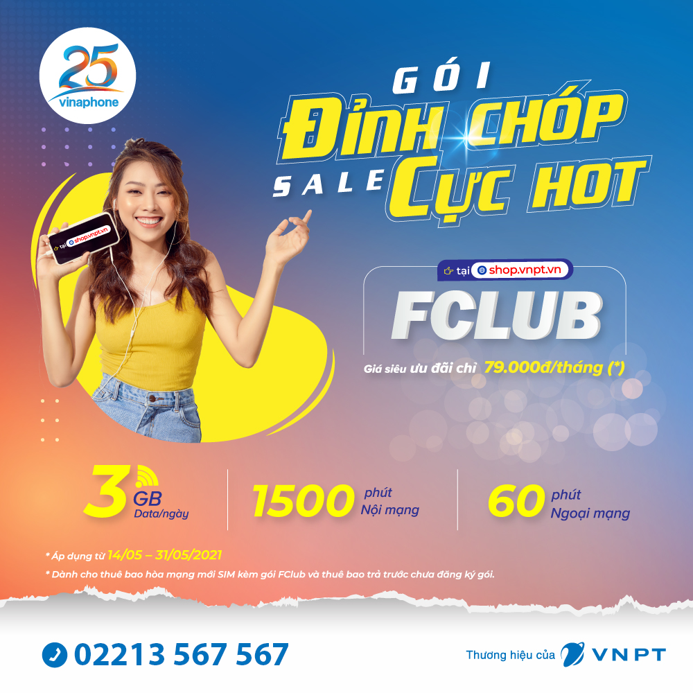 Siêu ưu đãi gói FClub duy nhất trên VNPT Shop