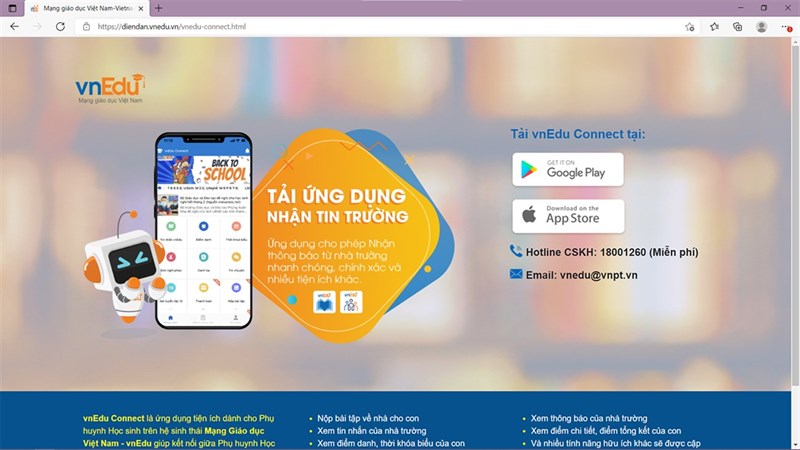 cách sử dụng VnEdu cho học sinh