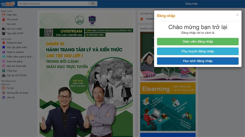 cách sử dụng VnEdu cho học sinh