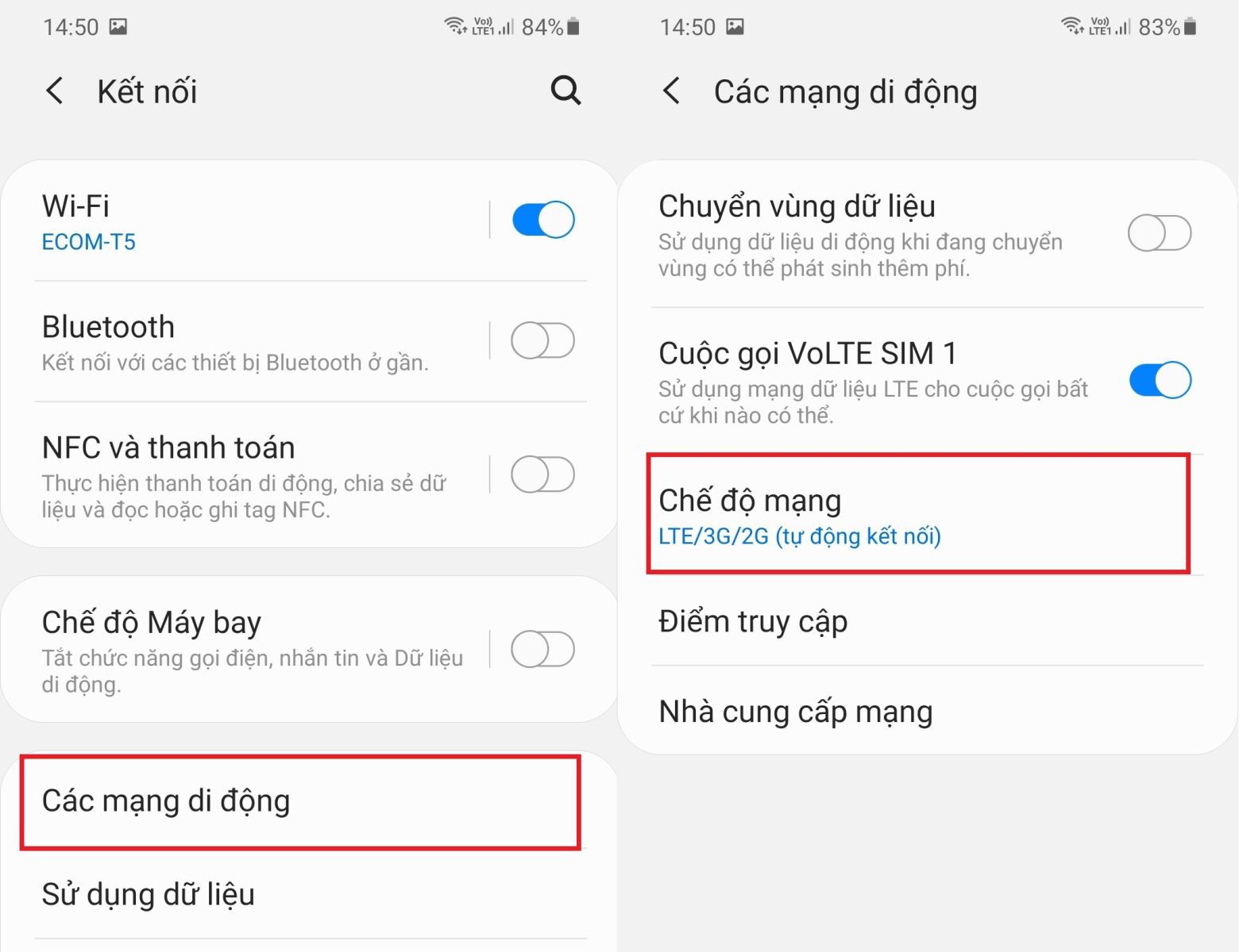 Cách khắc phục mạng 4G yếu trên smartphone của bạn