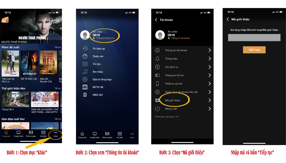 Hướng dẫn kích hoạt gói cước truyền hình MyTV OTT