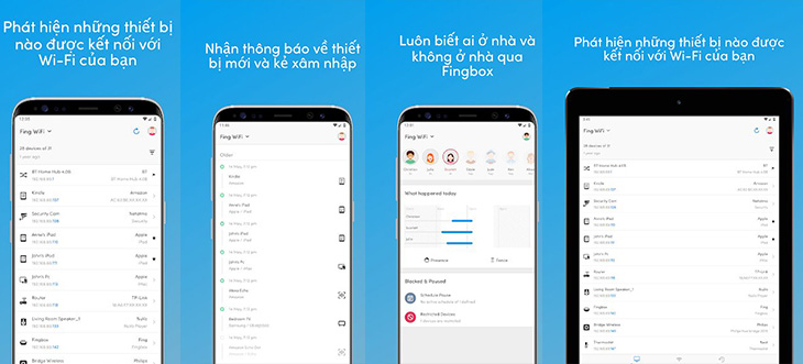 Dùng ứng dụng Fing trên smartphone