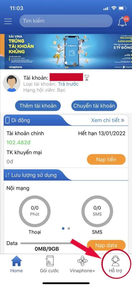 Báo hỏng MyVNPT